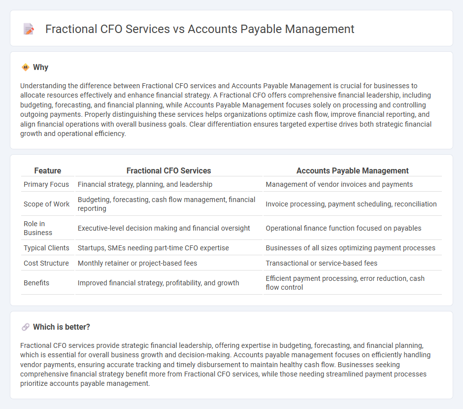 Fractional Cfo Services vs Accounts Payable Management in Accounting