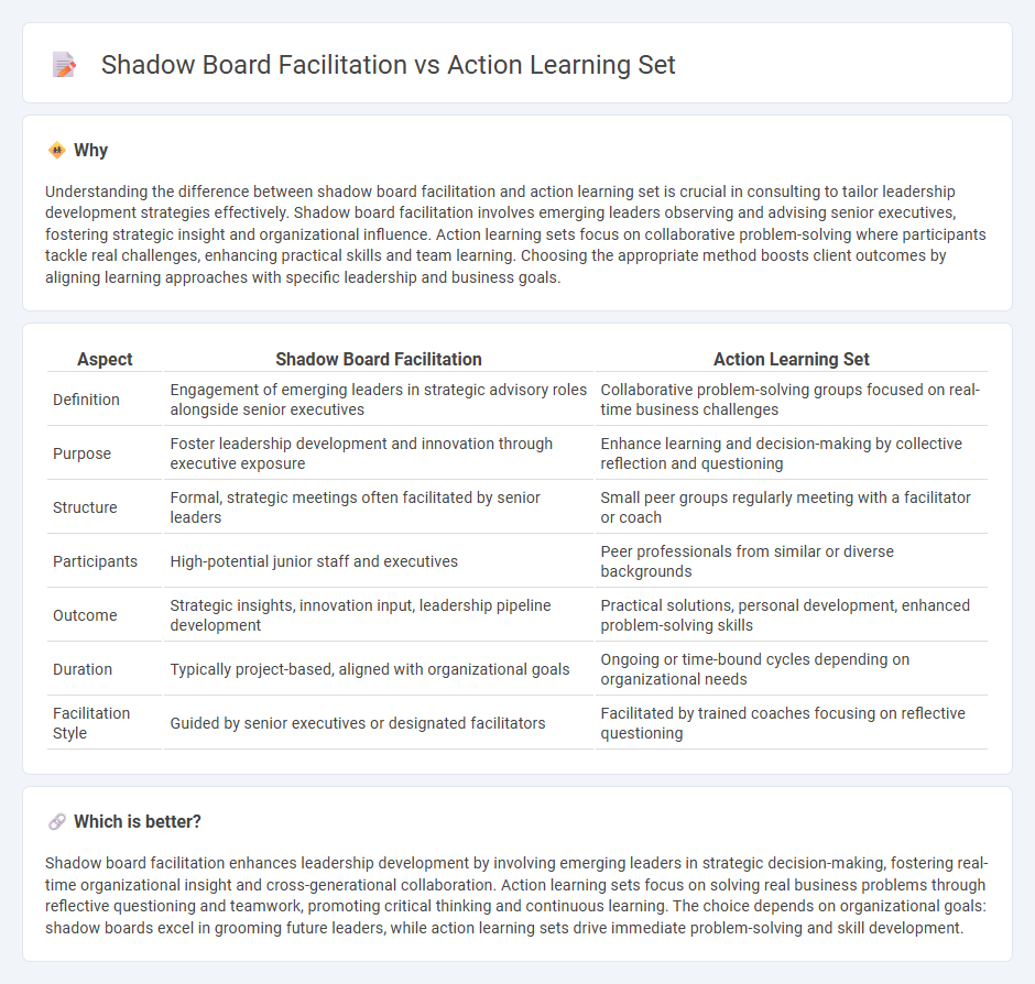 Shadow Board Facilitation vs Action Learning Set in Consulting