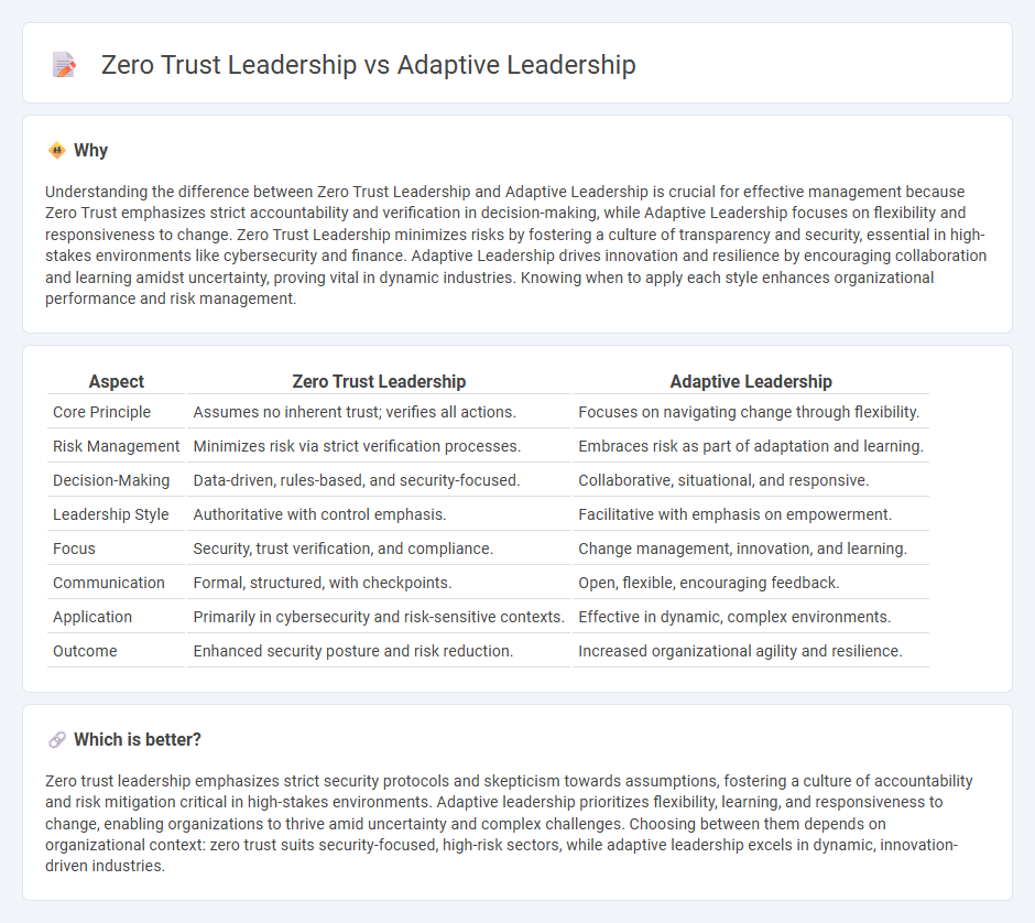 Zero Trust Leadership vs Adaptive Leadership in Management