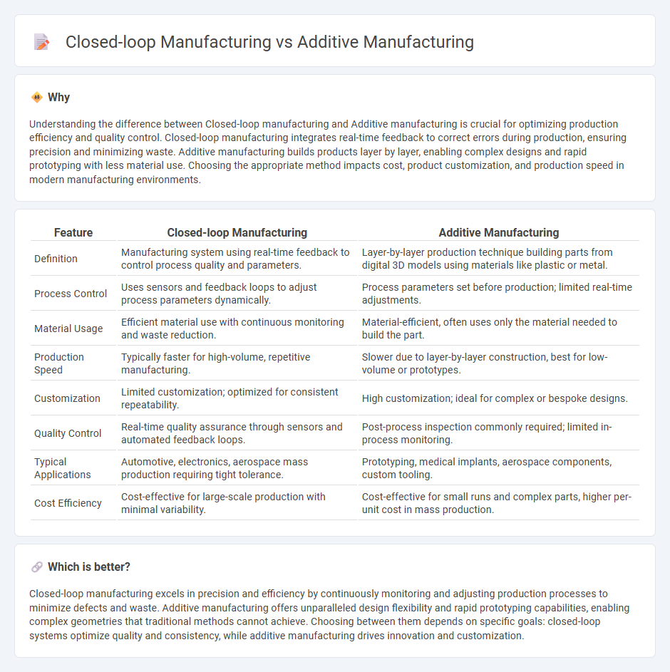 Closed-Loop Manufacturing vs Additive Manufacturing in Manufacturing