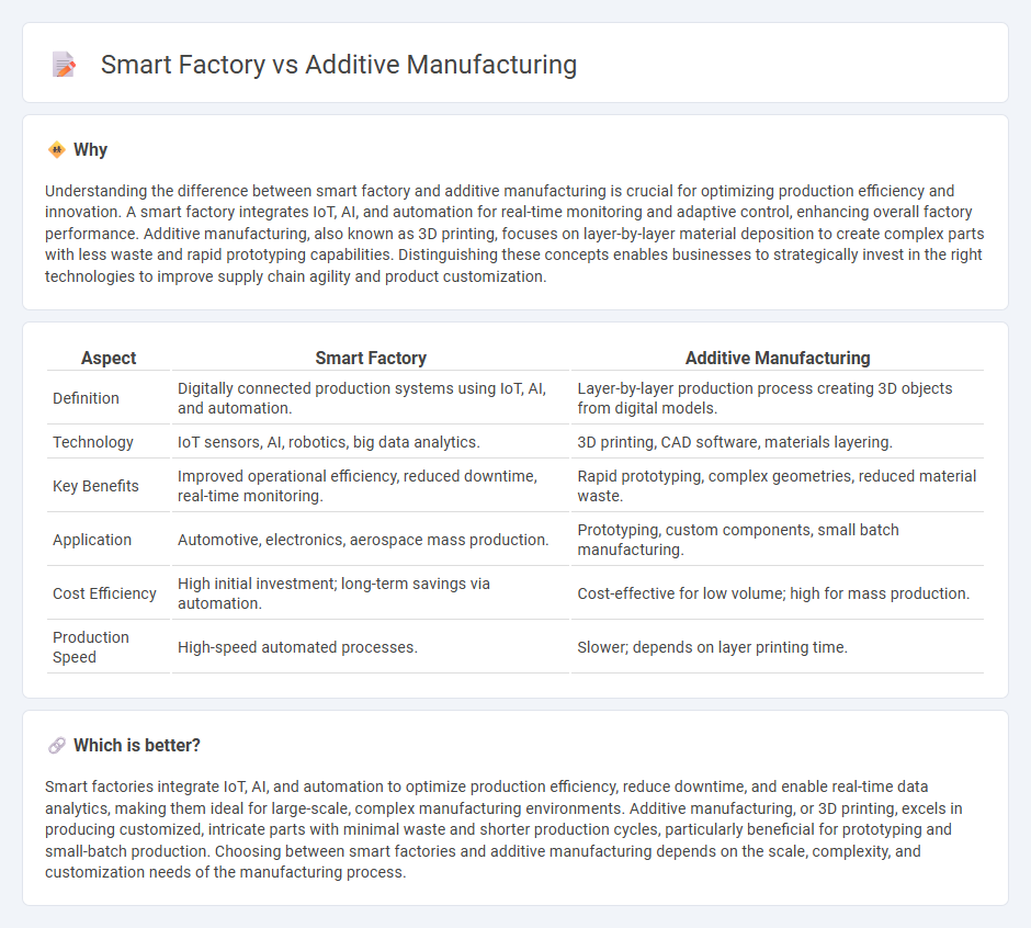 Smart Factory vs Additive Manufacturing in Manufacturing