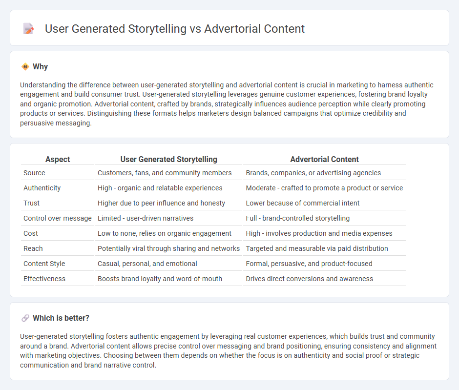 User Generated Storytelling vs Advertorial Content in Marketing