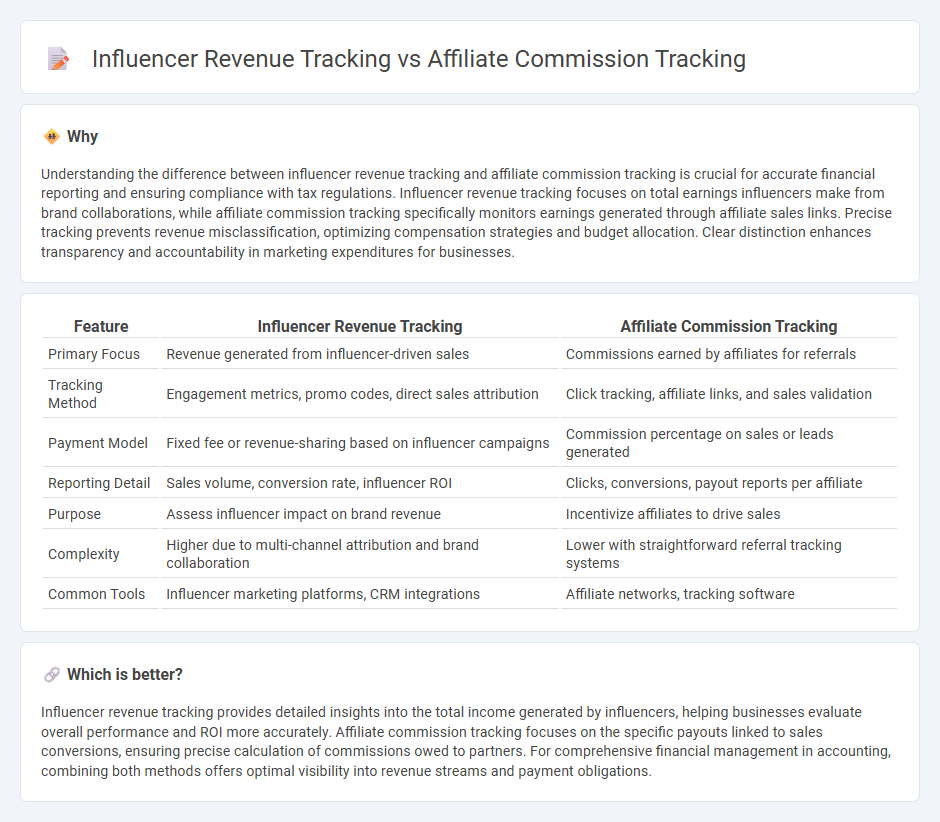 Influencer Revenue Tracking vs Affiliate Commission Tracking in Accounting
