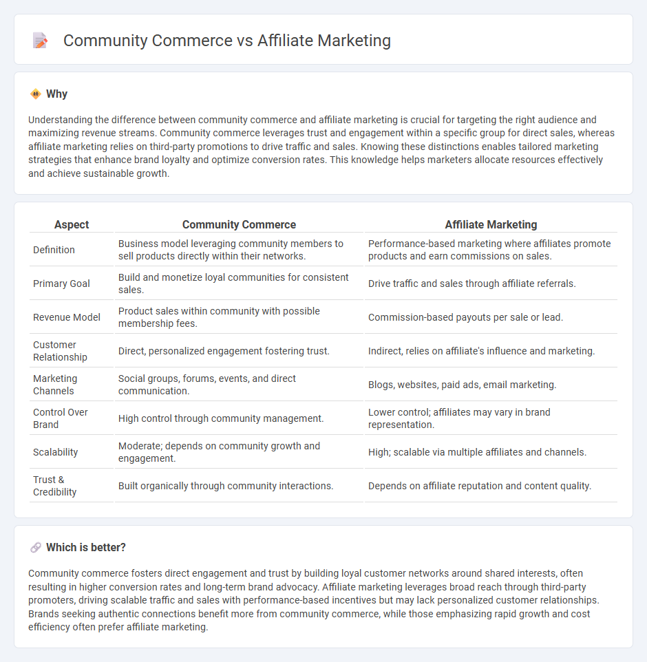 Community Commerce vs Affiliate Marketing in Marketing