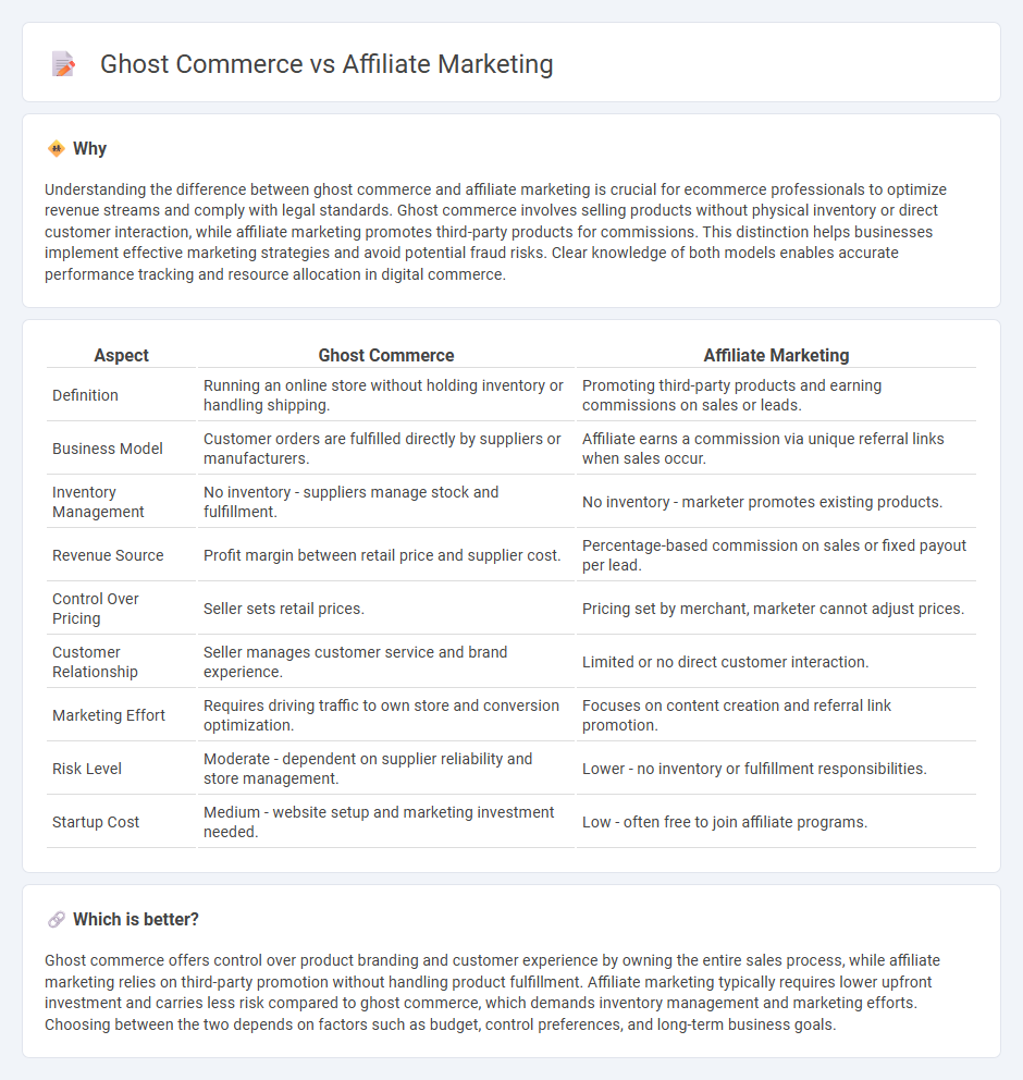 Ghost Commerce vs Affiliate Marketing in Commerce