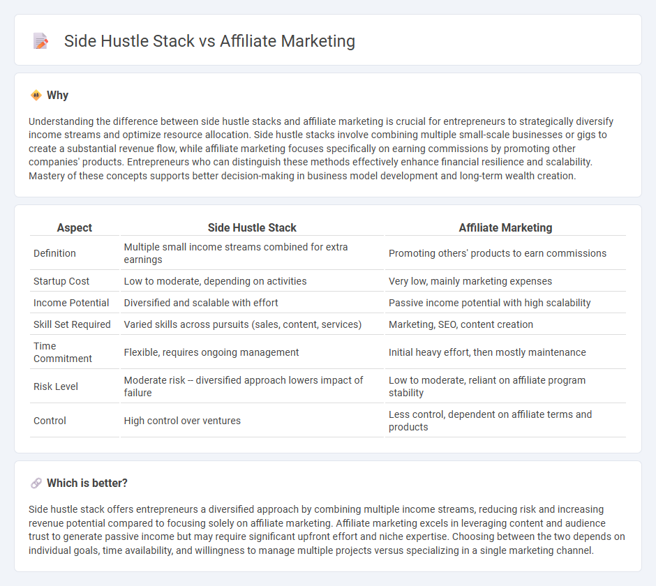 Side Hustle Stack vs Affiliate Marketing in Entrepreneurship