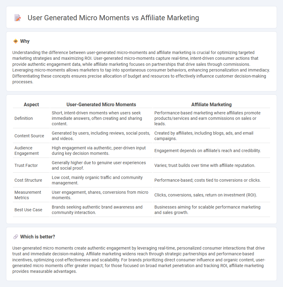 User Generated Micro Moments vs Affiliate Marketing in Marketing