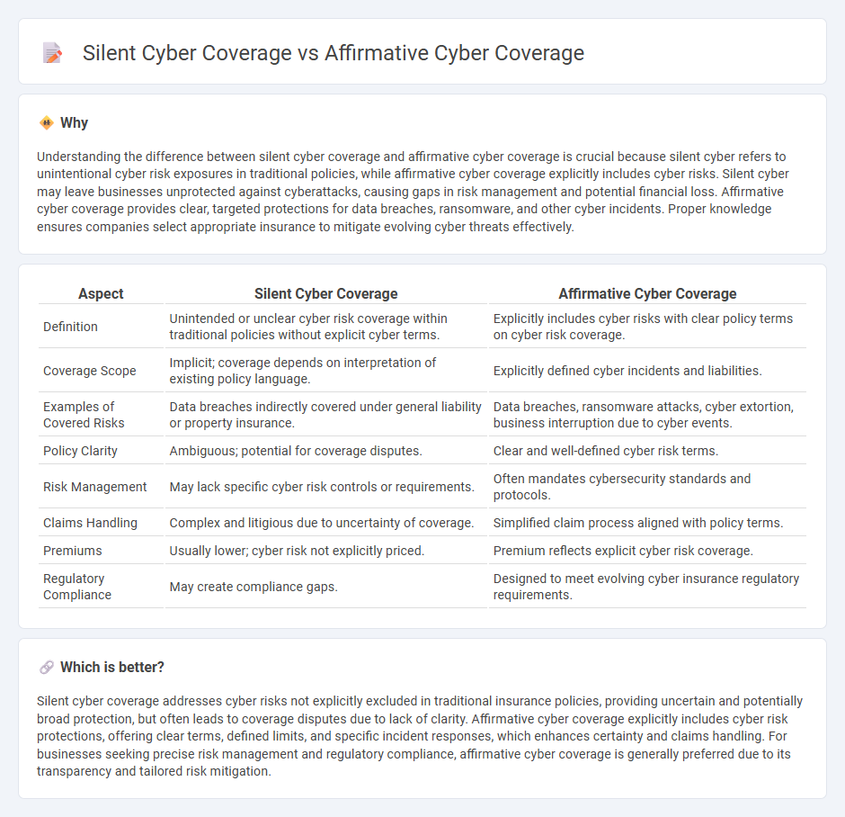 Silent Cyber Coverage vs Affirmative Cyber Coverage in Insurance