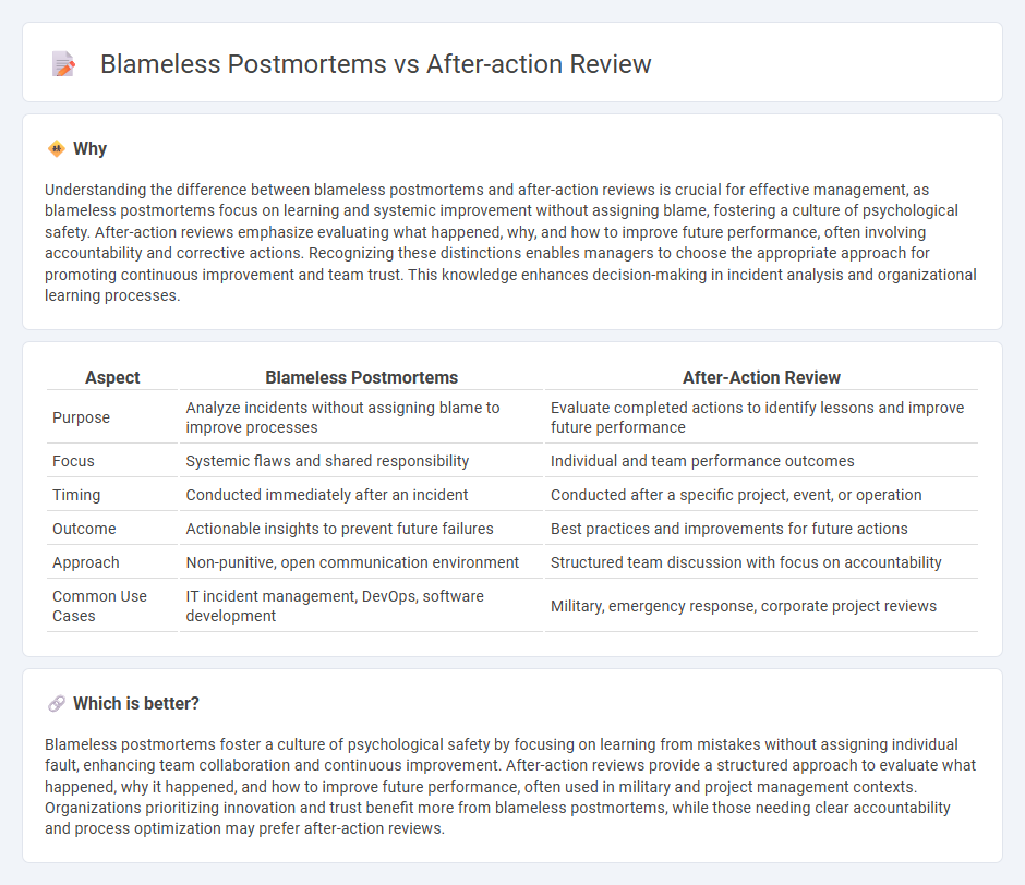 Blameless Postmortems vs After-Action Review in Management