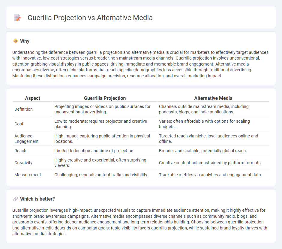Guerilla Projection vs Alternative Media in Marketing