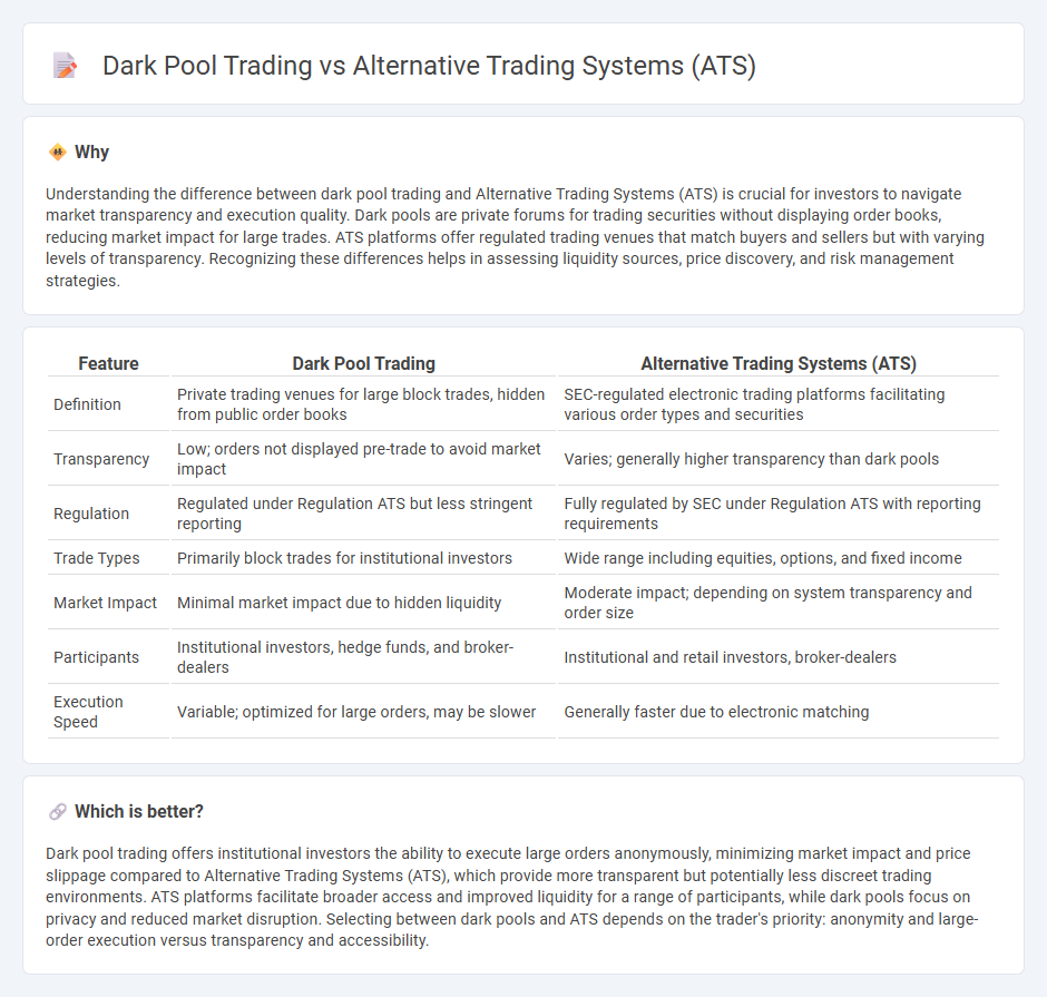 Dark Pool Trading vs Alternative Trading Systems (Ats) in Finance