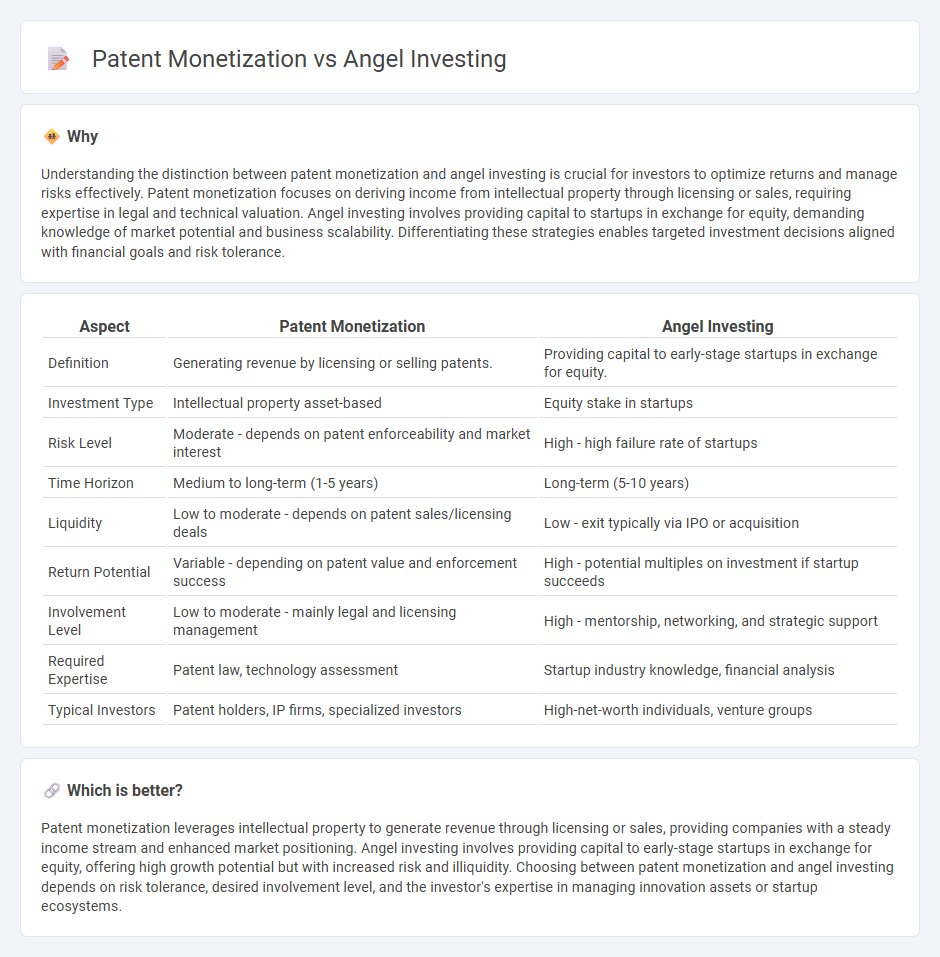 Patent Monetization vs Angel Investing in Investment