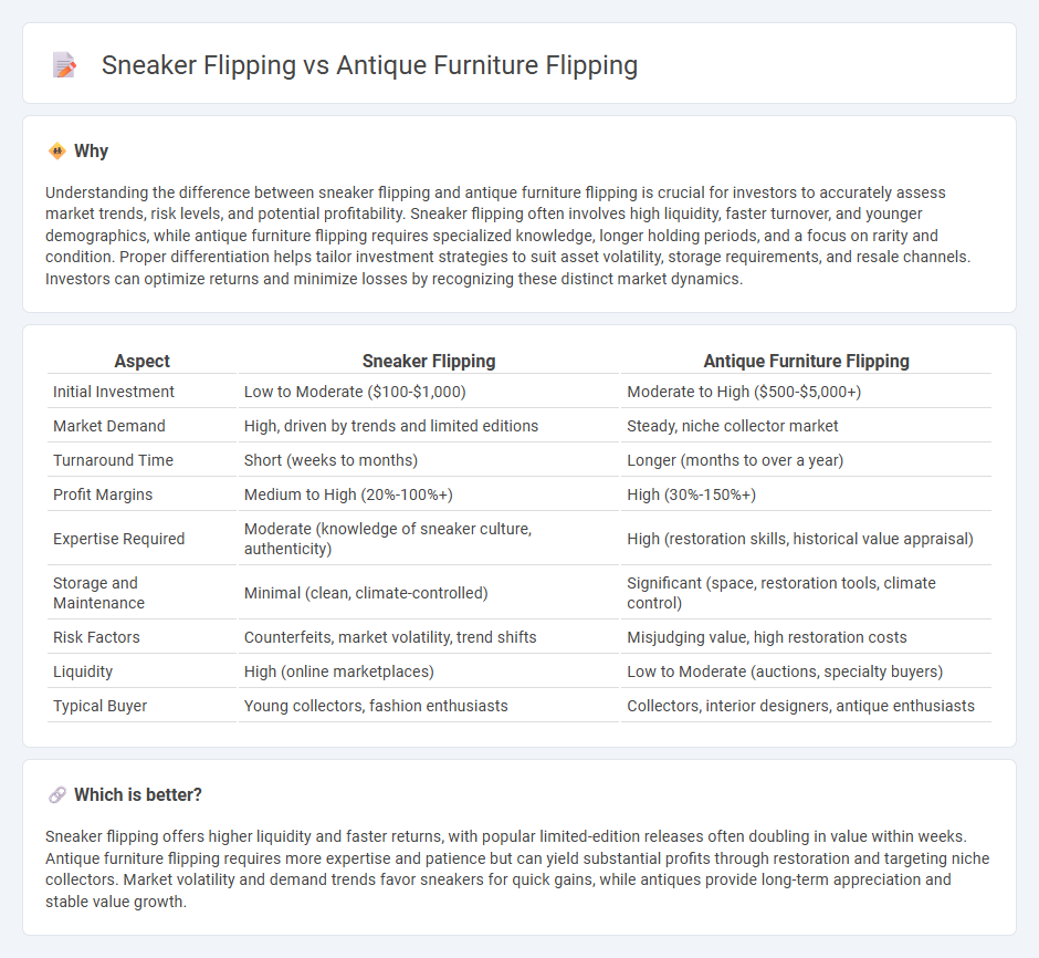 Sneaker Flipping vs Antique Furniture Flipping in Investment