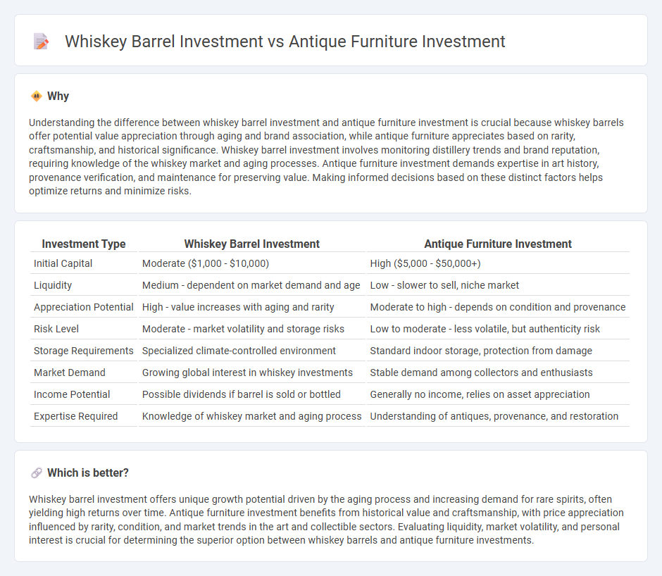 Whiskey Barrel Investment vs Antique Furniture Investment in Investment