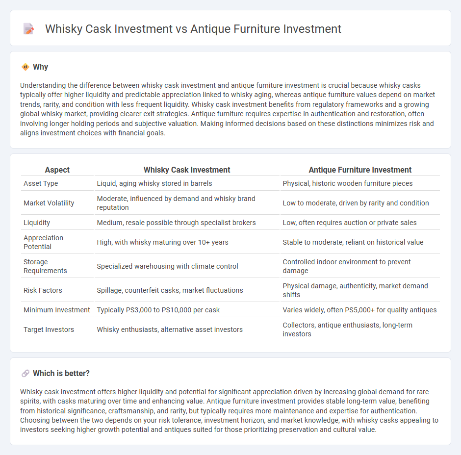 Whisky Cask Investment vs Antique Furniture Investment in Investment