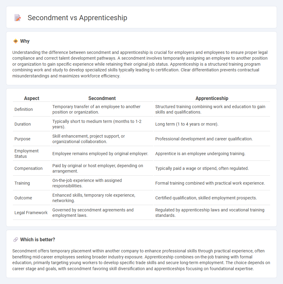 Secondment vs Apprenticeship in Employment