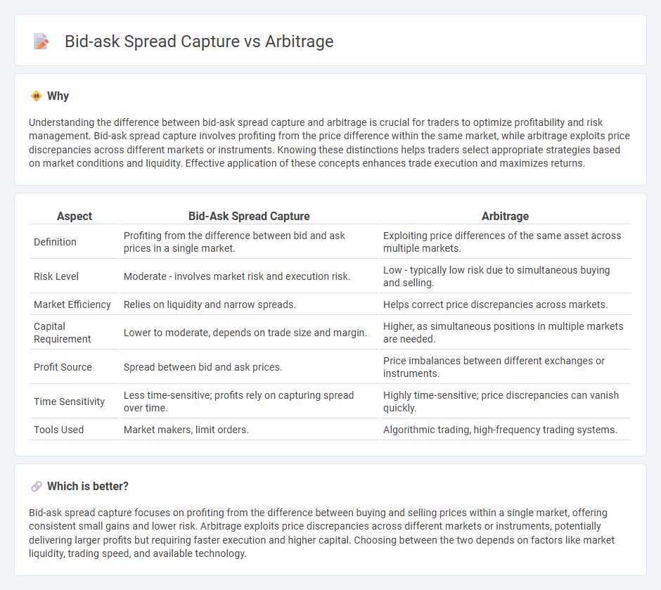 Bid-Ask Spread Capture vs Arbitrage in Trading