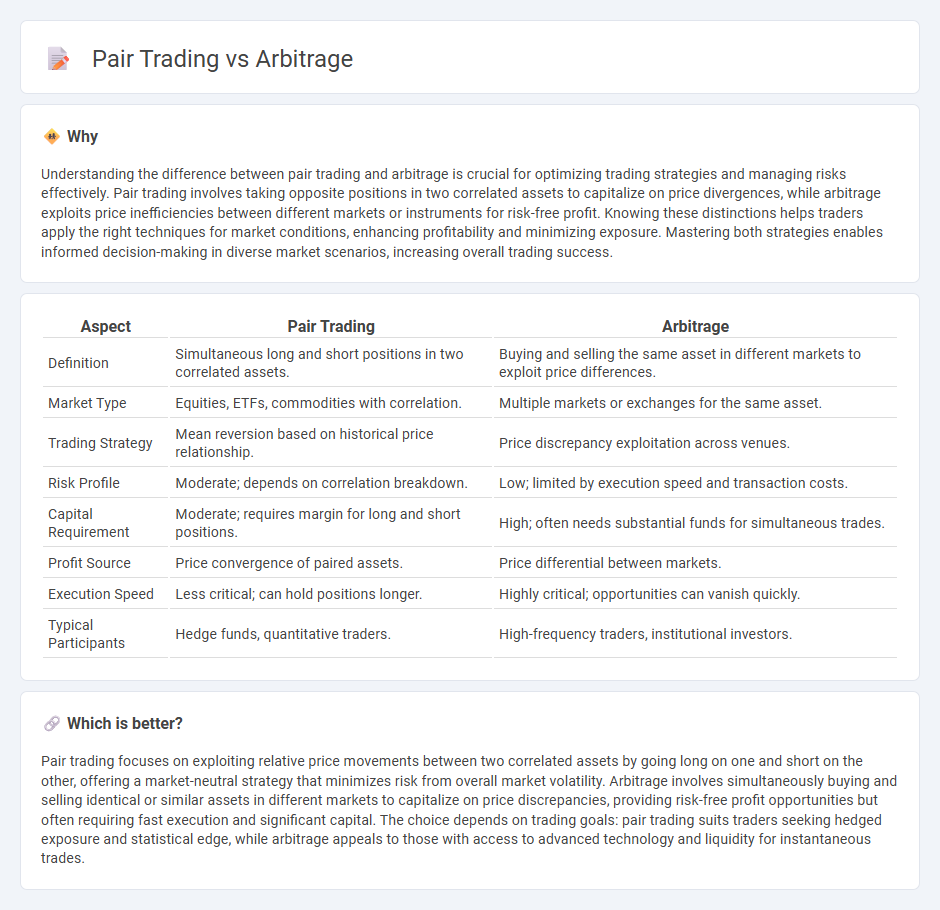 Pair Trading vs Arbitrage in Trading