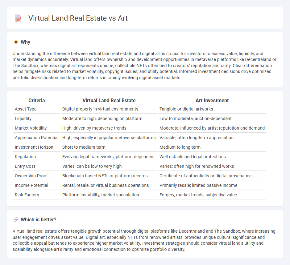Virtual Land Real Estate vs Art in Investment