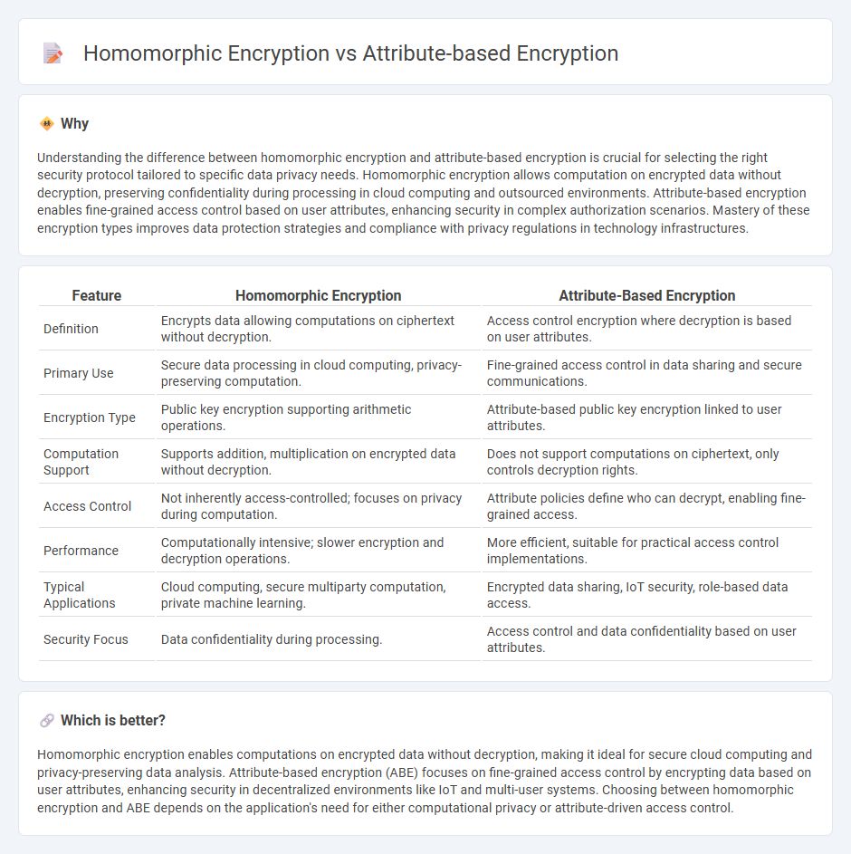 Homomorphic Encryption vs Attribute-Based Encryption in Technology