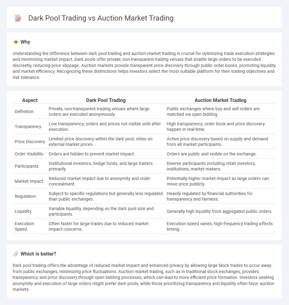 Dark Pool Trading vs Auction Market Trading in Finance