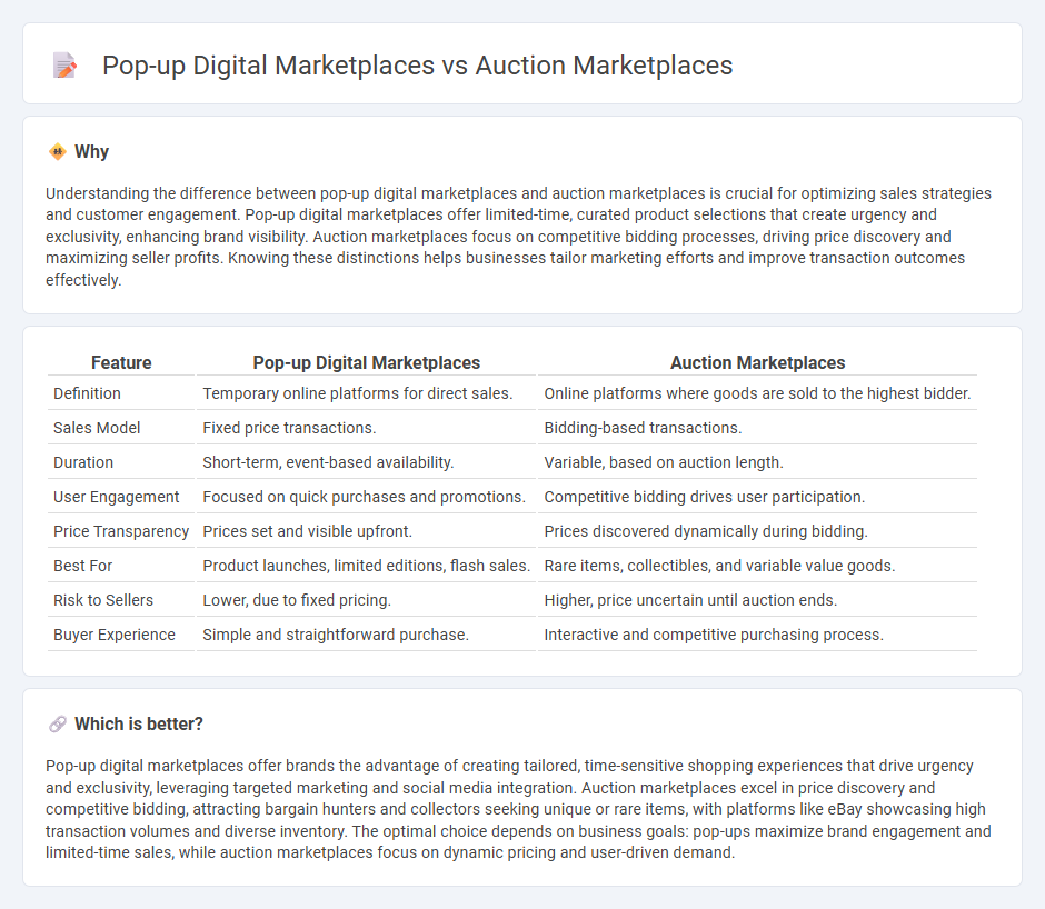 Pop-Up Digital Marketplaces vs Auction Marketplaces in Commerce