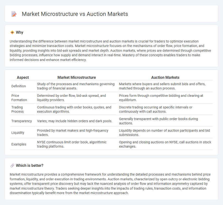 Market Microstructure vs Auction Markets in Trading