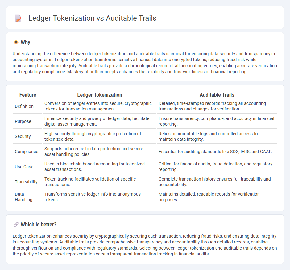Ledger Tokenization vs Auditable Trails in Accounting