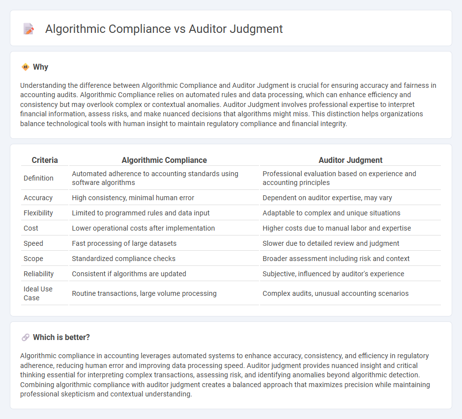 Algorithmic Compliance vs Auditor Judgment in Accounting