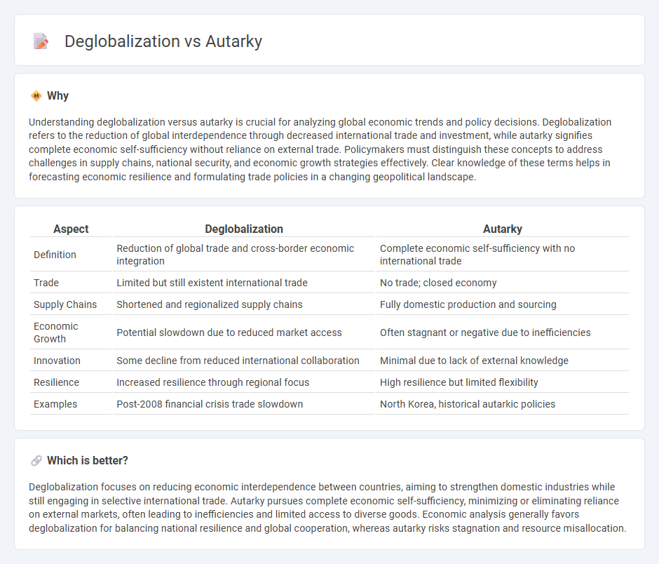 Deglobalization vs Autarky in Economy