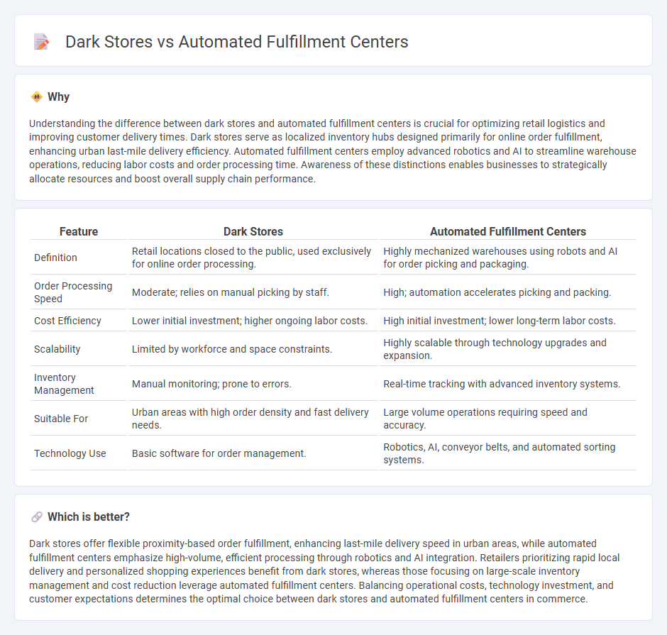 Dark Stores vs Automated Fulfillment Centers in Commerce