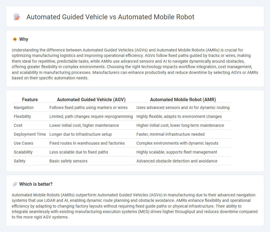 Automated Guided Vehicle vs Automated Mobile Robot in Manufacturing