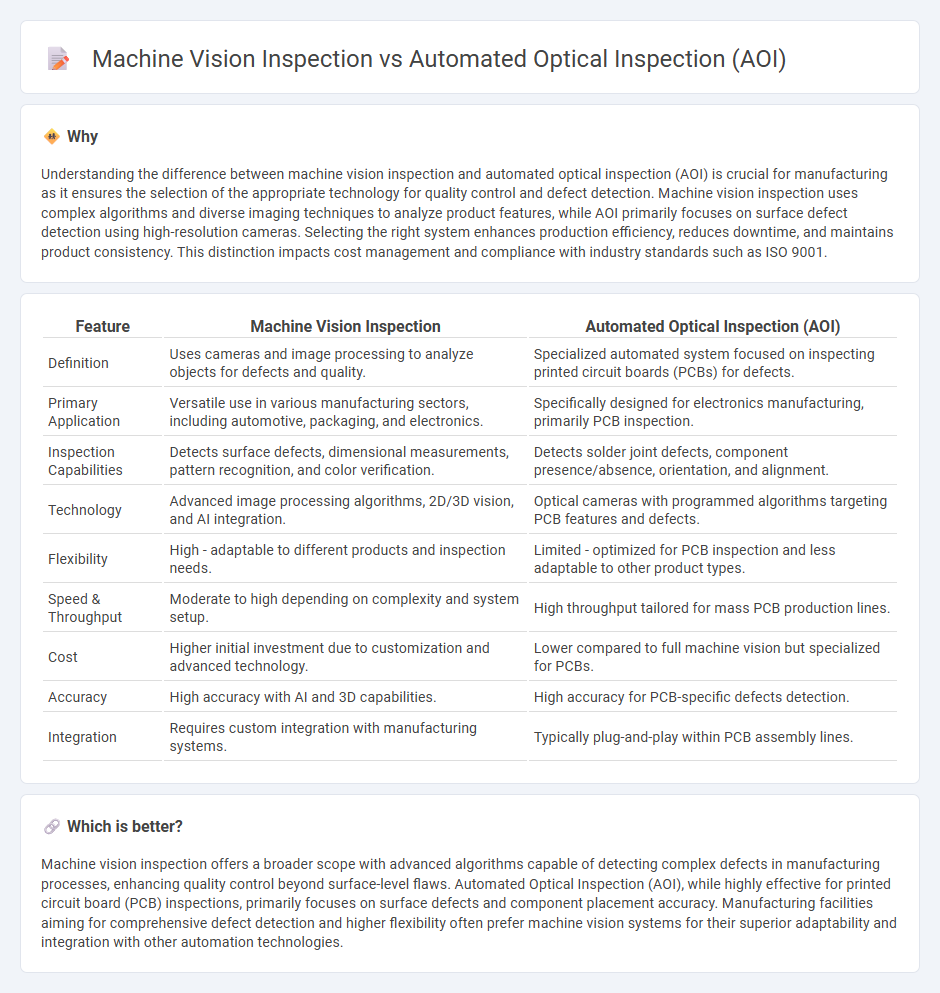 Machine Vision Inspection vs Automated Optical Inspection (Aoi) in Manufacturing