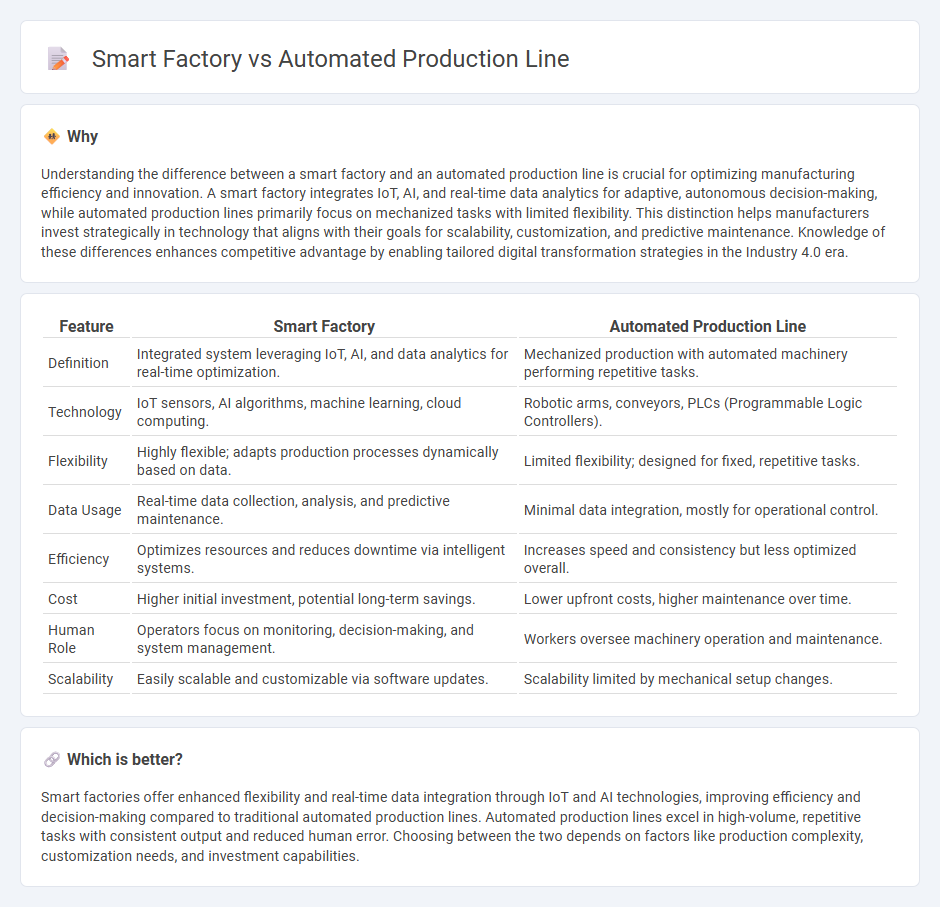 Smart Factory vs Automated Production Line in Manufacturing