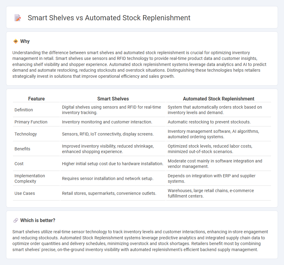 Smart Shelves vs Automated Stock Replenishment in Retail