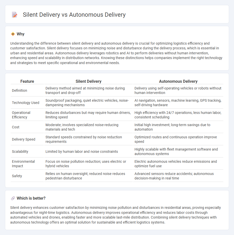 Silent Delivery vs Autonomous Delivery in Logistics