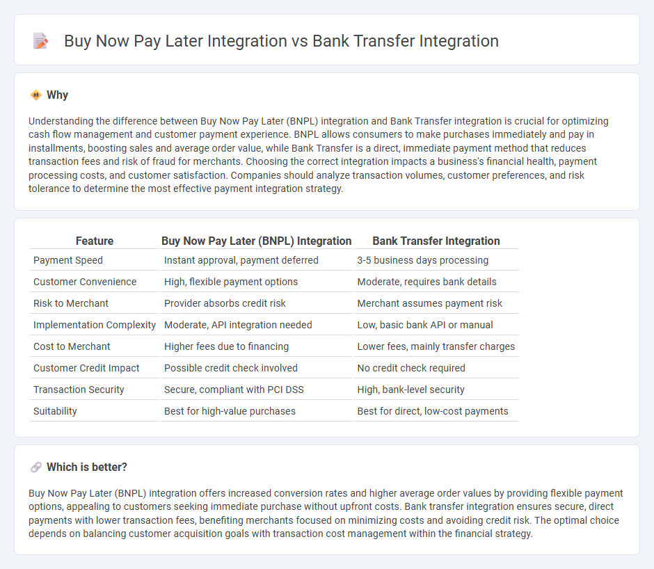 Buy Now Pay Later Integration vs Bank Transfer Integration in Finance