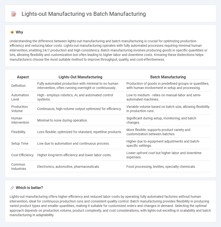 Lights-Out Manufacturing vs Batch Manufacturing in Manufacturing