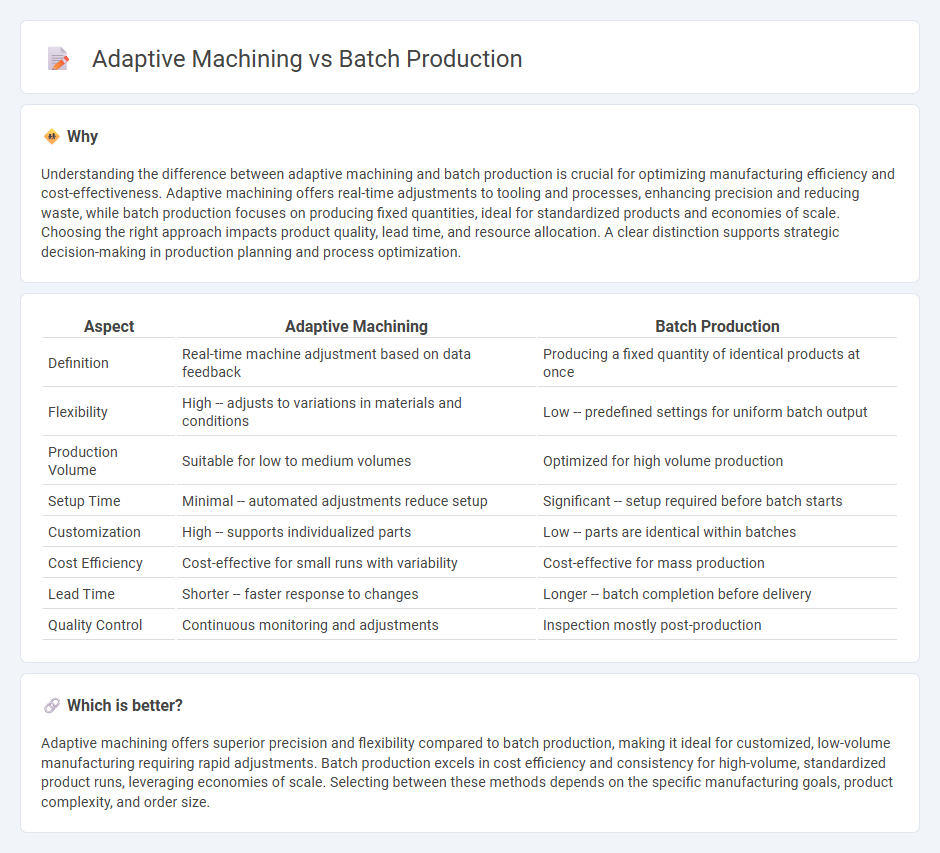 Adaptive Machining vs Batch Production in Manufacturing