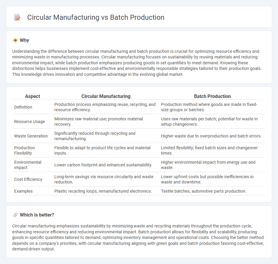 Circular Manufacturing vs Batch Production in Manufacturing