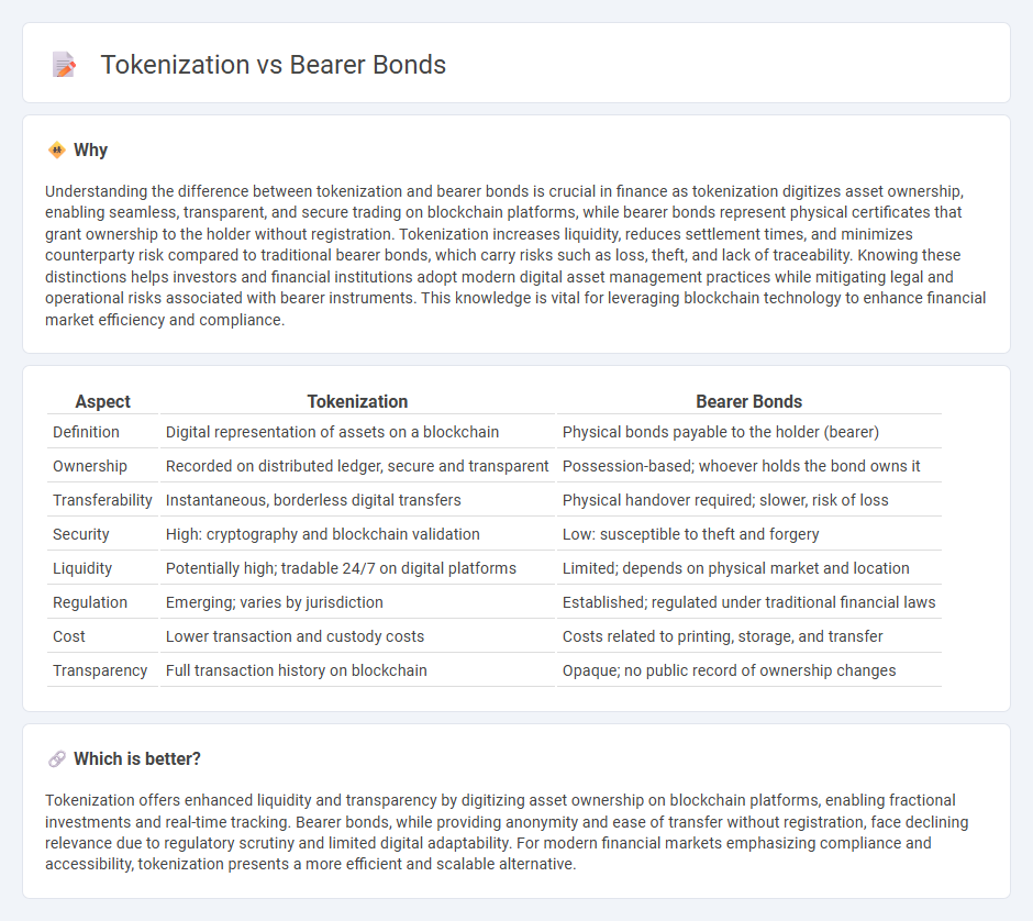 Tokenization vs Bearer Bonds in Finance