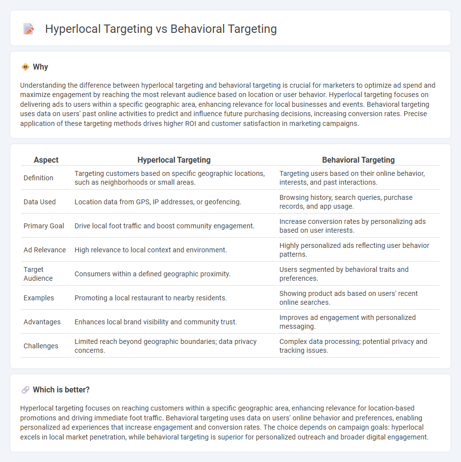 Hyperlocal Targeting vs Behavioral Targeting in Marketing