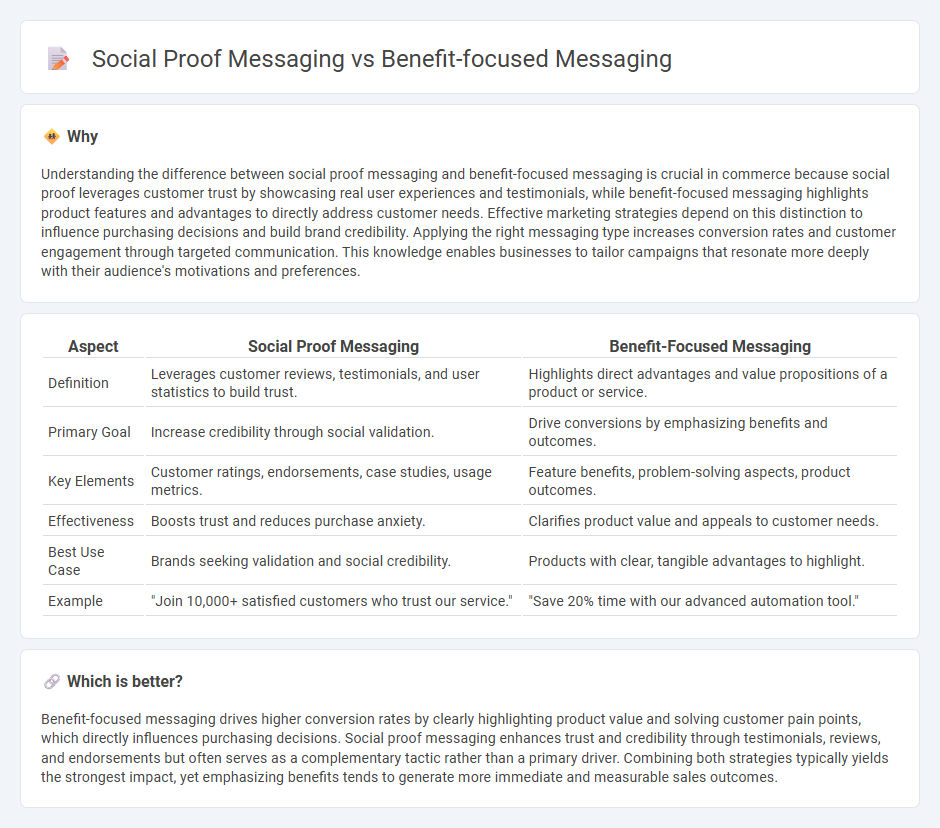 Social Proof Messaging vs Benefit-Focused Messaging in Commerce