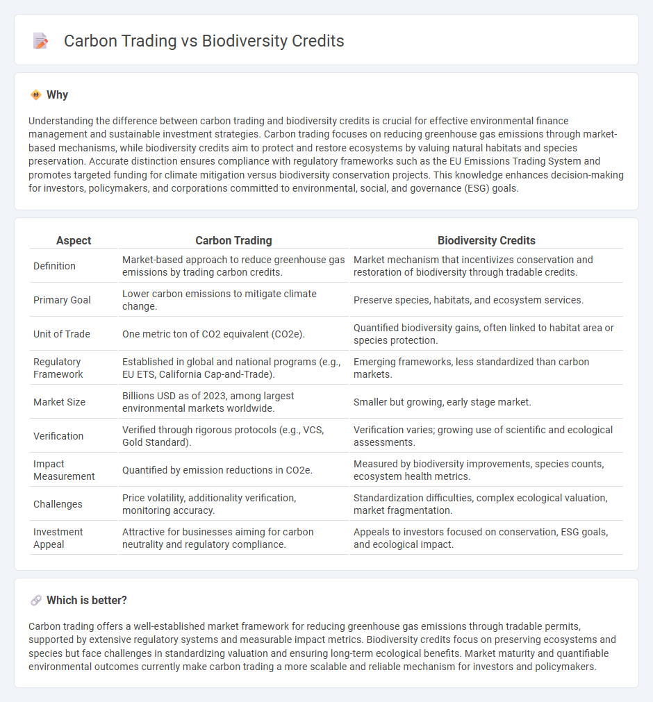 Carbon Trading vs Biodiversity Credits in Finance