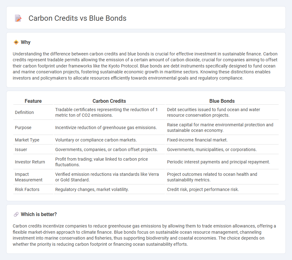 Carbon Credits vs Blue Bonds in Finance