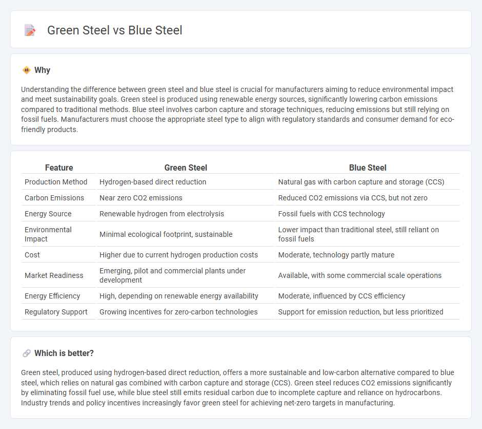 Green Steel vs Blue Steel in Manufacturing