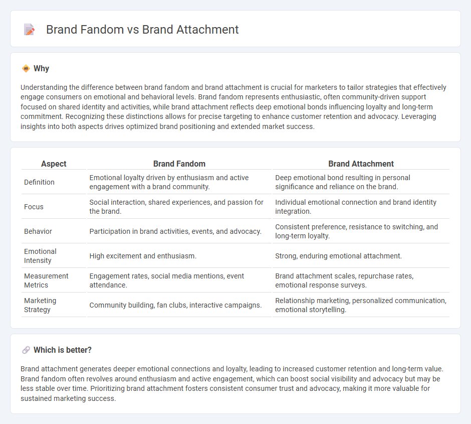 Brand Fandom vs Brand Attachment in Marketing