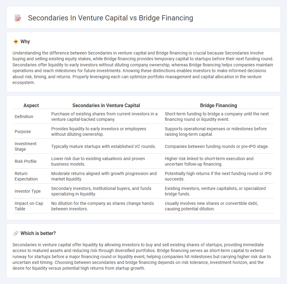 Secondaries In Venture Capital vs Bridge Financing in Investment