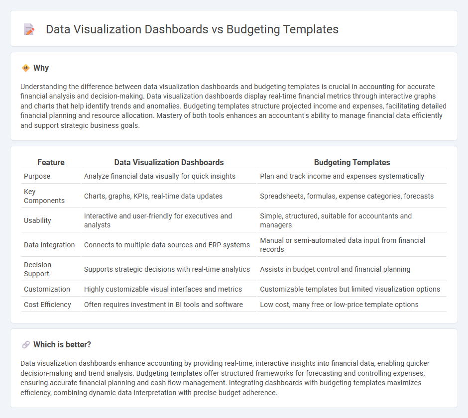 Data Visualization Dashboards vs Budgeting Templates in Accounting