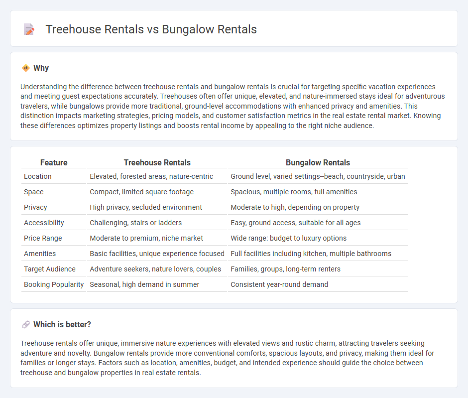 Treehouse Rentals vs Bungalow Rentals in Real Estate